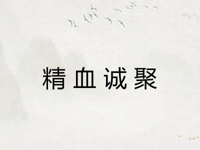 精血诚聚