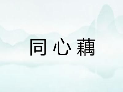 同心藕