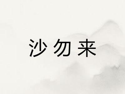 沙勿来
