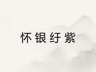怀银纡紫