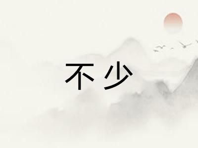 不少