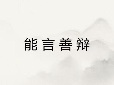 能言善辩