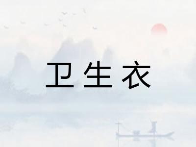 卫生衣