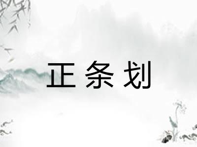 正条划