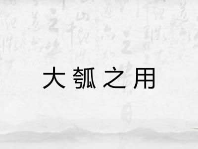 大瓠之用