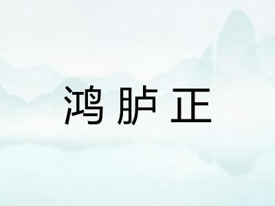 鸿胪正