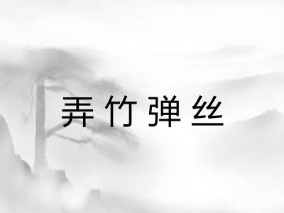 弄竹弹丝