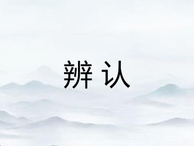 辨认