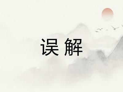 误解