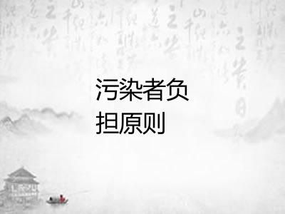 污染者负担原则