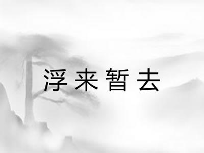 浮来暂去