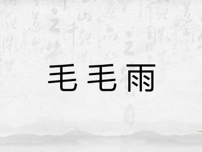 毛毛雨