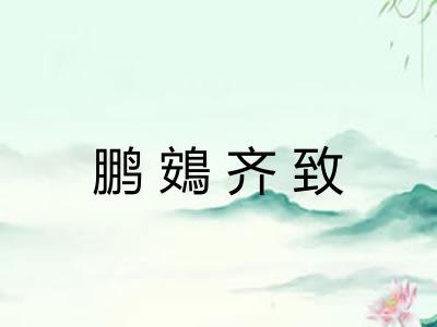 鹏鴳齐致