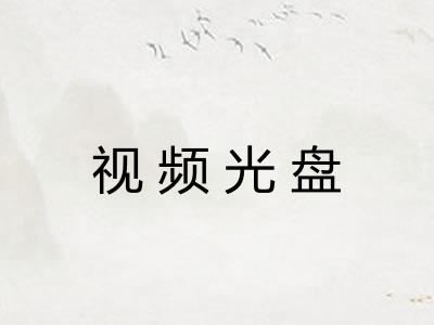 视频光盘