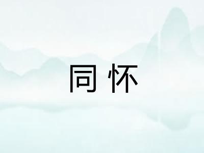 同怀