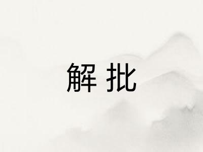 解批