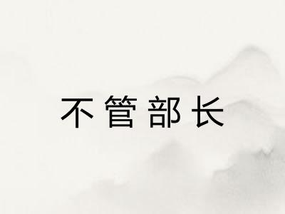 不管部长