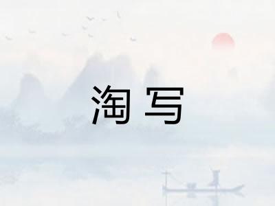 淘写
