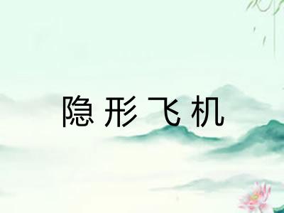 隐形飞机