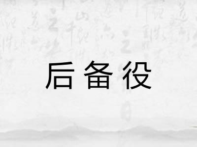 后备役