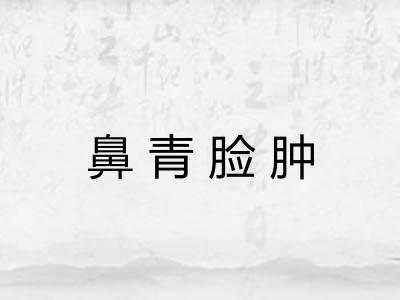 鼻青脸肿
