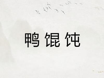 鸭馄饨