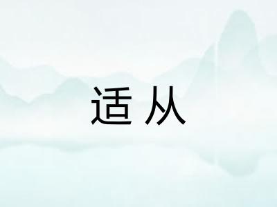 适从