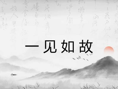 一见如故