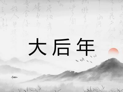 大后年