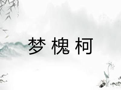 梦槐柯