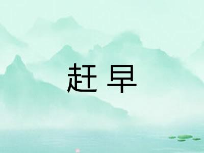 赶早