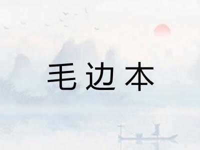 毛边本