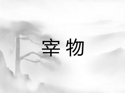 宰物