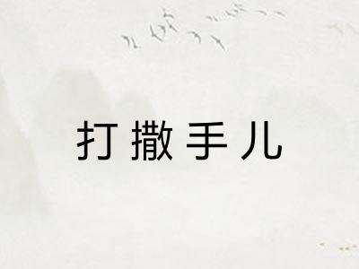打撒手儿