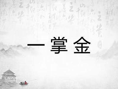一掌金