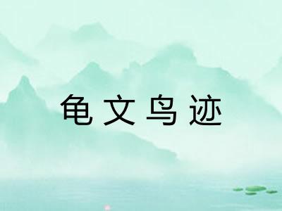 龟文鸟迹