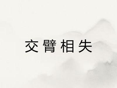 交臂相失