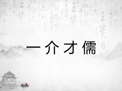 一介才儒
