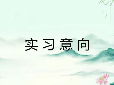 实习意向
