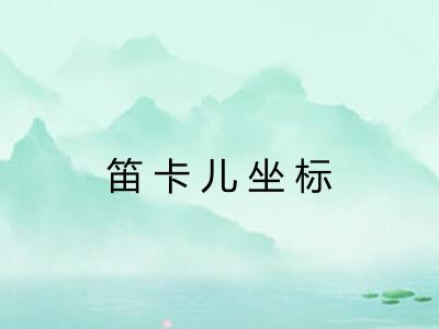笛卡儿坐标