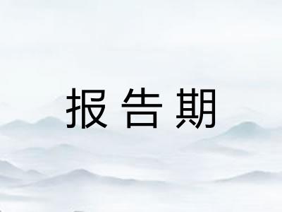 报告期