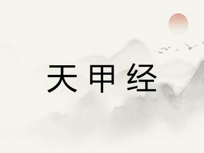 天甲经