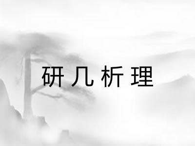 研几析理