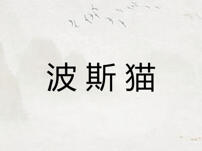 波斯猫