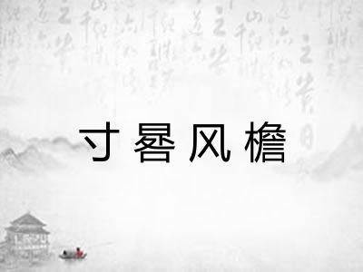 寸晷风檐