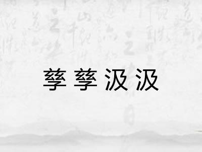 孳孳汲汲