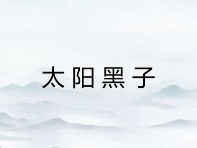 太阳黑子