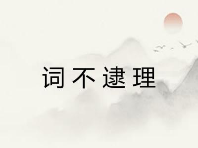 词不逮理