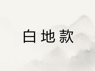 白地款
