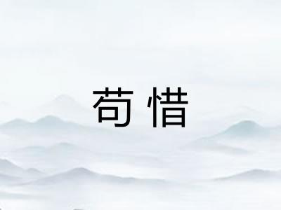 苟惜